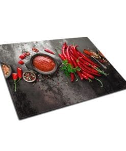 Glassnijplank Pepers en Saus