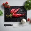 Gegrilde Rode Pepers | Glassnijplank