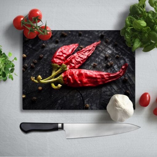 Gegrilde Rode Pepers | Glassnijplank