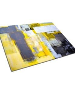 Glassnijplank Abstract Geel