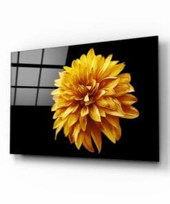 Glasschilderij Gele bloem