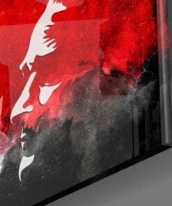 Alternative view of Silhouet Ataturk Bij Turkse Vlag Glasschilderij
