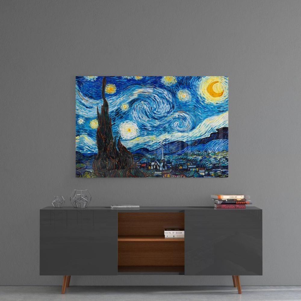 Van Gogh Starry Night Glasschilderij