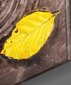 Alternative view of Gele Blad Glasschilderij