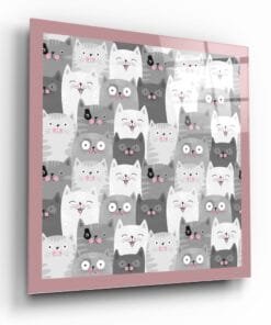 Katten Glasschilderij