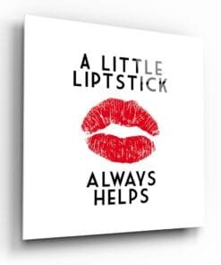 Lippenstift Glasschilderij