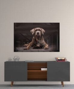 Hond Glasschilderij