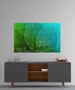 Groene Blad Glasschilderij