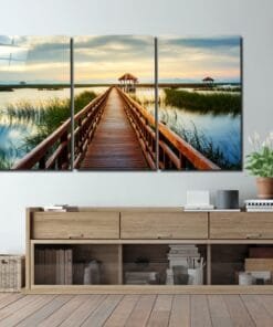 Glasschilderij-houten-pier