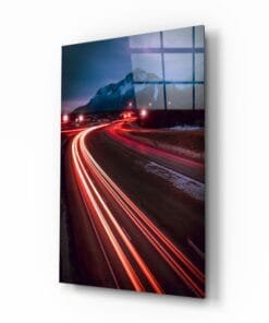 Weg Met Neonlicht | Glasschilderij