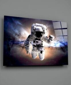 Astronaut Glasschilderij - Afbeelding 3