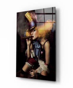 Vrouw Clown | Glasschilderij