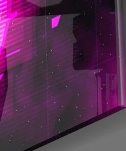 Alternative view of Neon Licht Cirkel Glasschilderij
