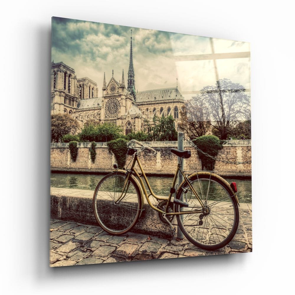 Glasschilderij Fiets ( 50x50 cm)