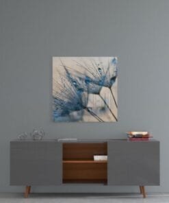 glasschilderij met paardenbloem