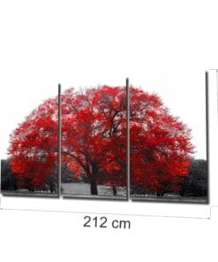 Rode Boom Glasschilderij - Afbeelding 4