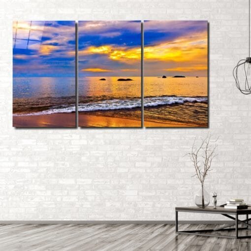 Zonsondergang Glasschilderij