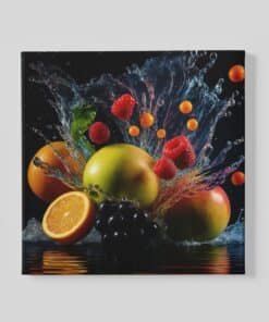 vierkant-canvas-schilderij-vruchtenspat-kleurrijk-fruit-