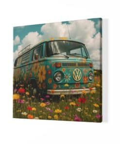 Alternative view of Hippie Bus Vierkant Schilderij