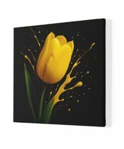 Alternative view of Bloem Gele Tulp Vierkant Schilderij