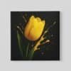 OEFE 1350 bloem gele tulp vierkant schilderij b