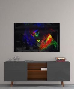 Neon Vrouw Galasschilderij