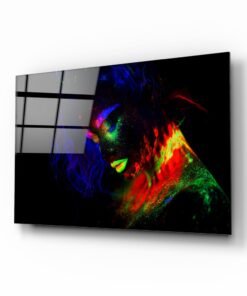 Neon Vrouw Galasschilderij