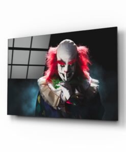 Clown Glasschilderij