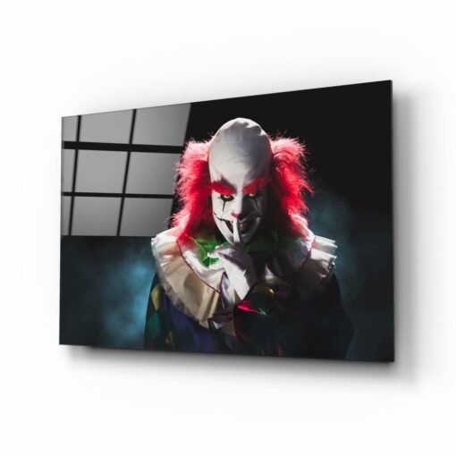Clown Glasschilderij