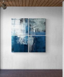 Alternative view of Abstract Blauw Glasschilderij