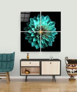Chrysanten Glasschilderij