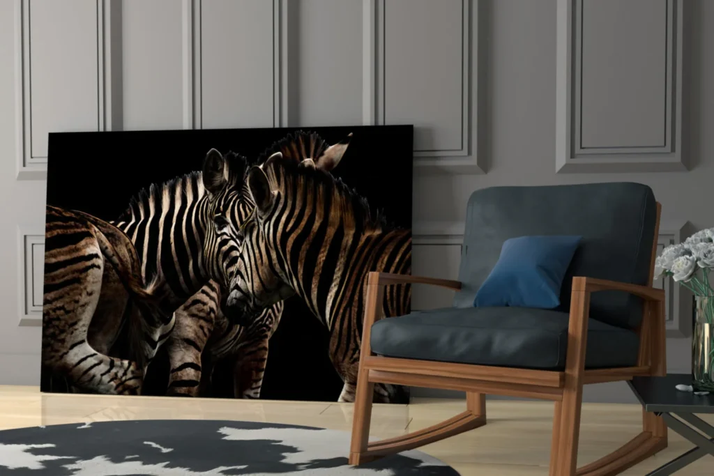 Zebra's Glasschilderij