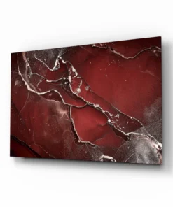Abstract Rood Glasschilderij
