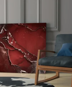 Abstract Rood Glasschilderij