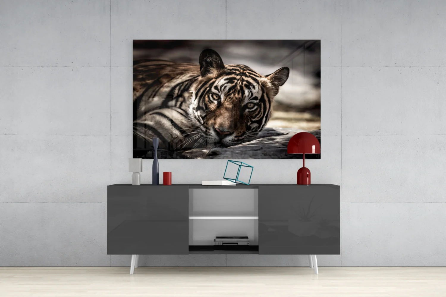 Tijger Glasschilderij - Afbeelding 6