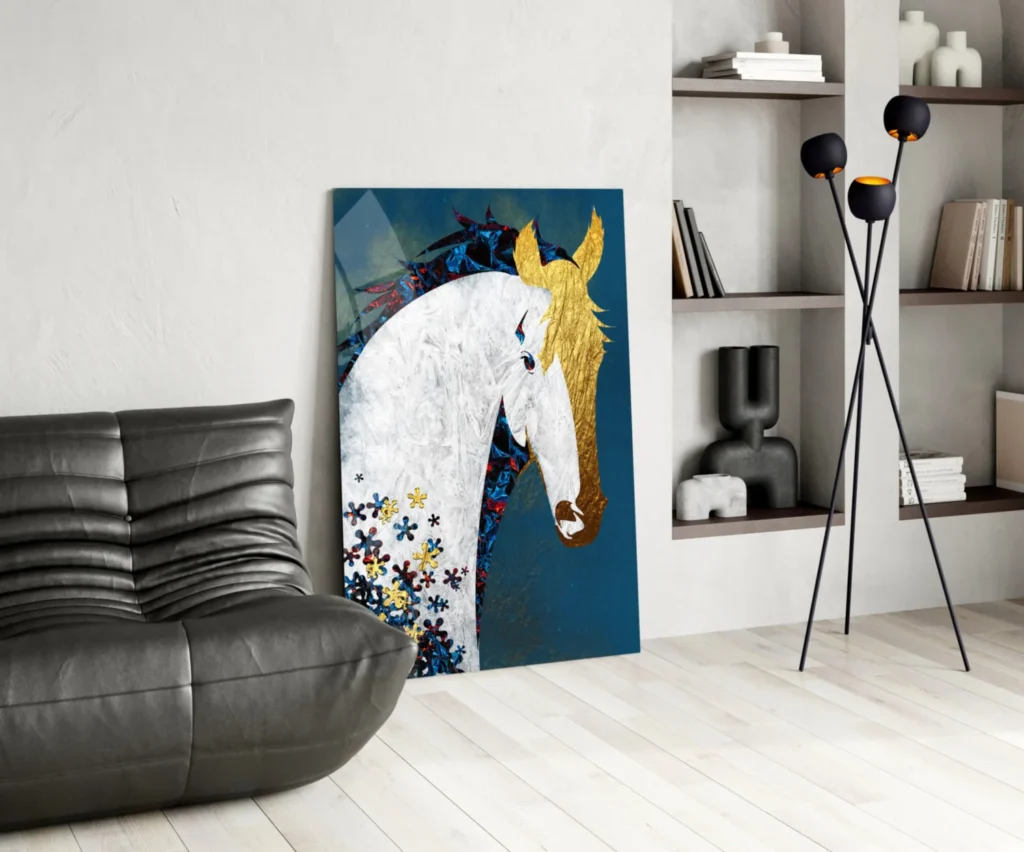 Paard Portret Glasschilderij