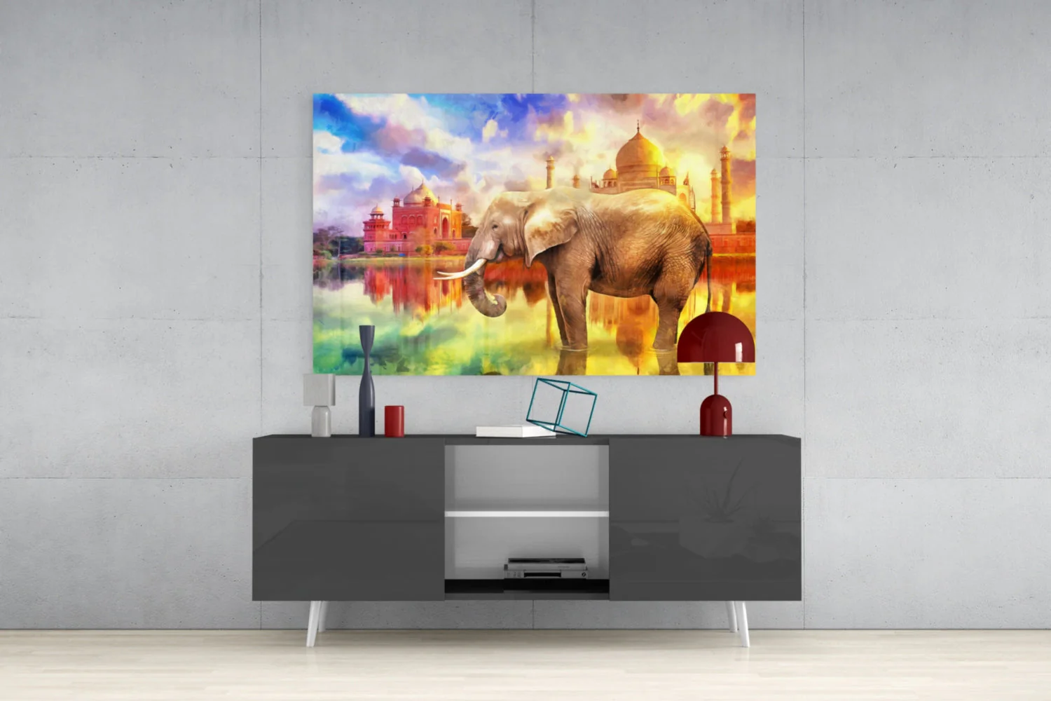 Olifant Glasschilderij - Afbeelding 6