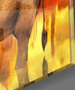 Alternative view of Olifant Glasschilderij