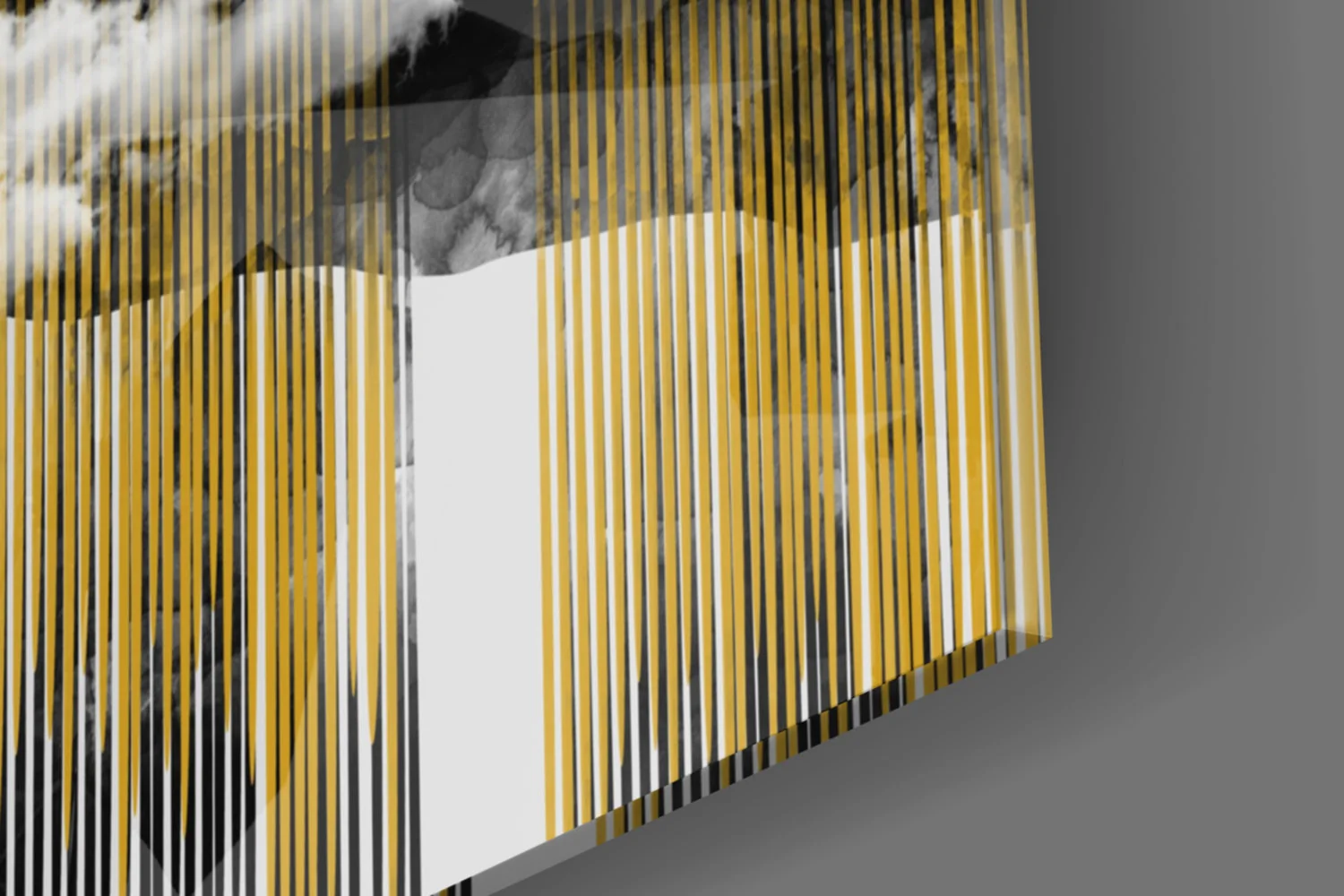 Abstract Goud Glasschilderij - Afbeelding 2