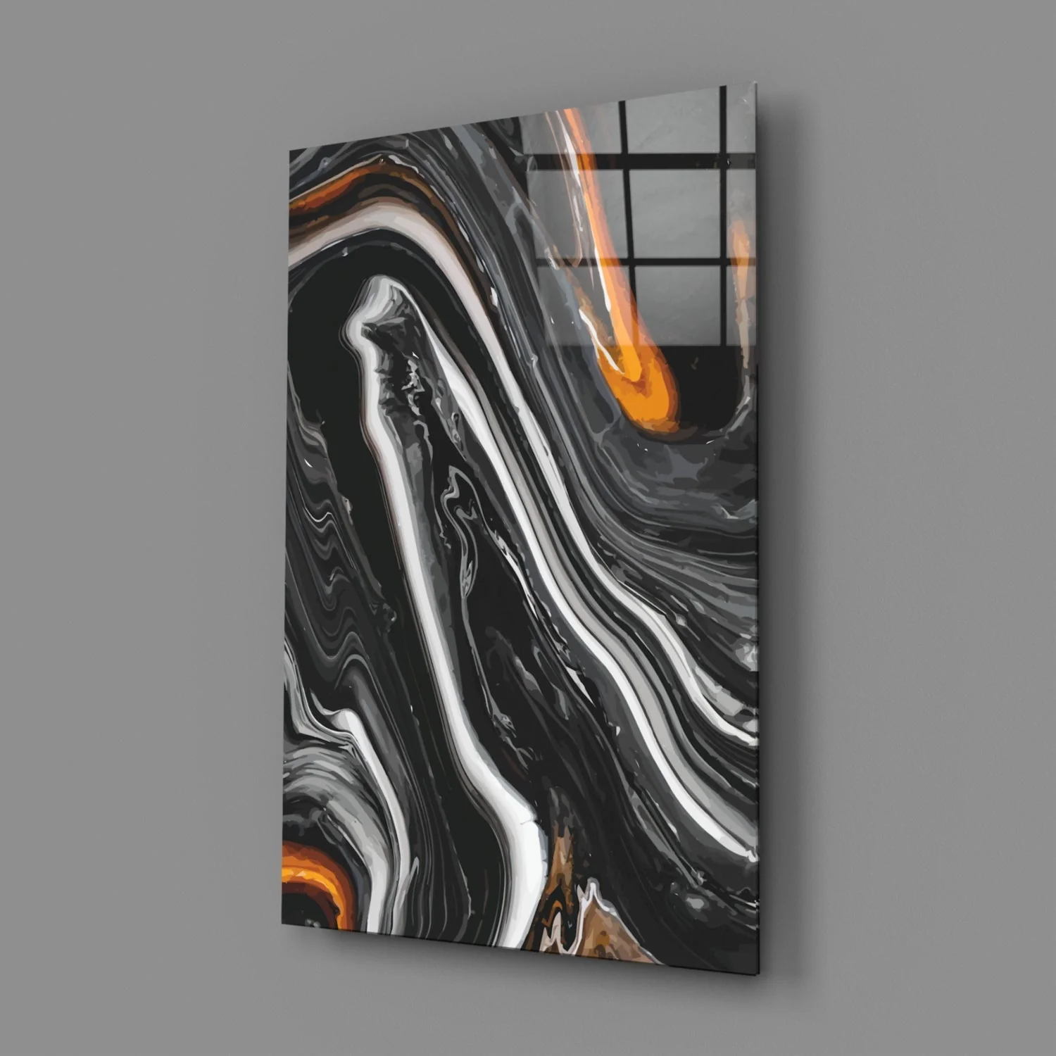 Abstract Glasschilderij - Afbeelding 3