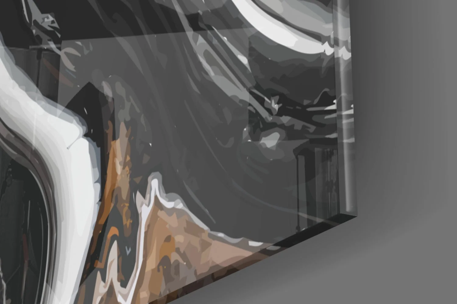 Abstract Glasschilderij - Afbeelding 2