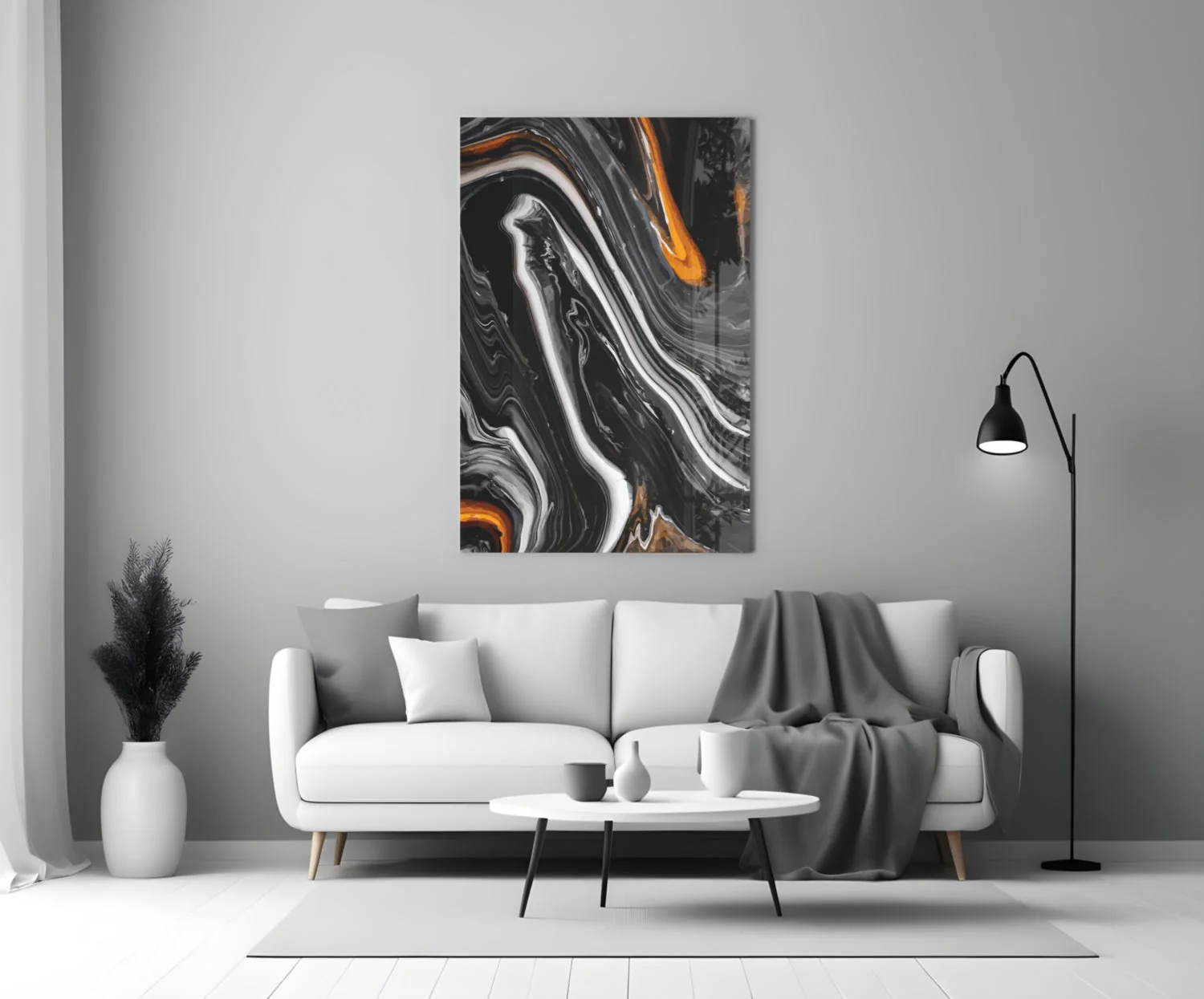 Abstract Glasschilderij - Afbeelding 5