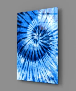 Abstract Blauw Glasschilderij - Afbeelding 3