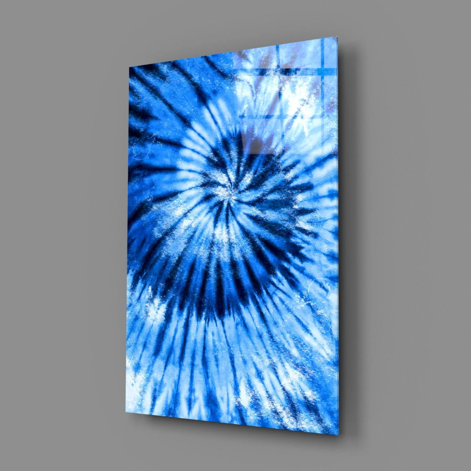 Abstract Blauw Glasschilderij - Afbeelding 3