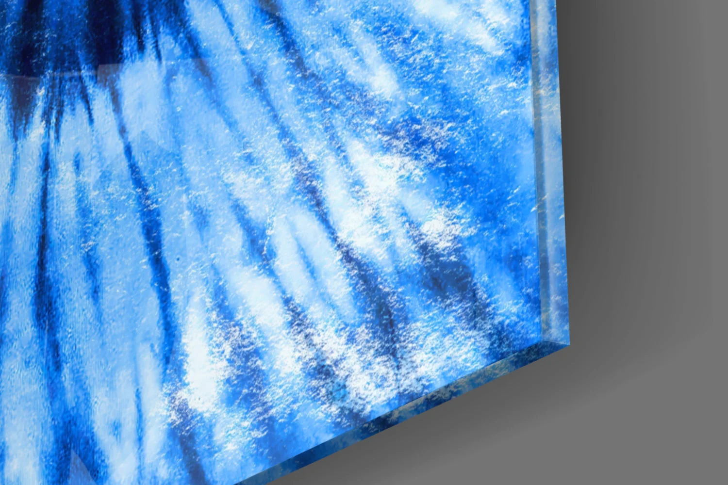 Abstract Blauw Glasschilderij - Afbeelding 2