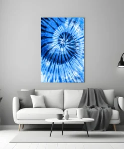 Abstract Blauw Glasschilderij - Afbeelding 5