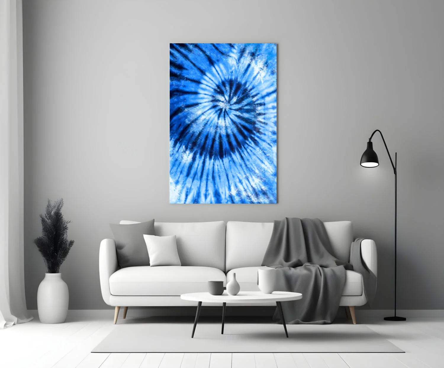 Abstract Blauw Glasschilderij - Afbeelding 5