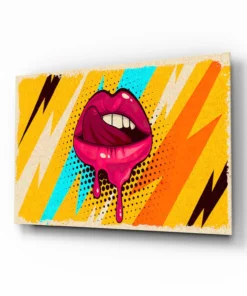 Lippen Glasschilderij