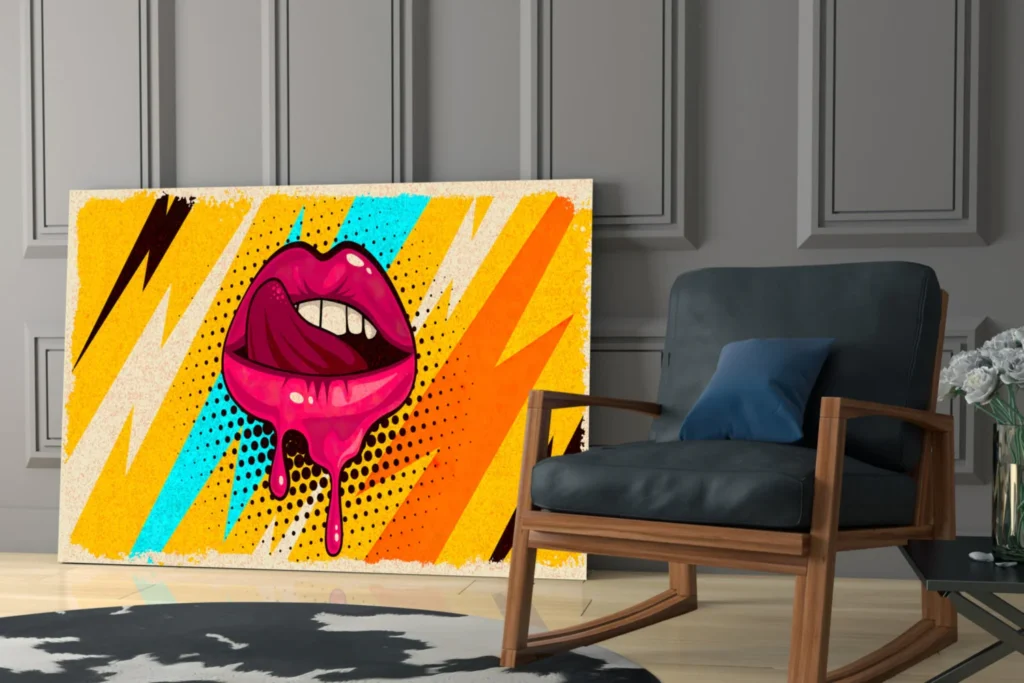 Lippen Glasschilderij