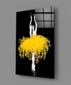 Ballerina Abstract Glasschilderij - Afbeelding 3